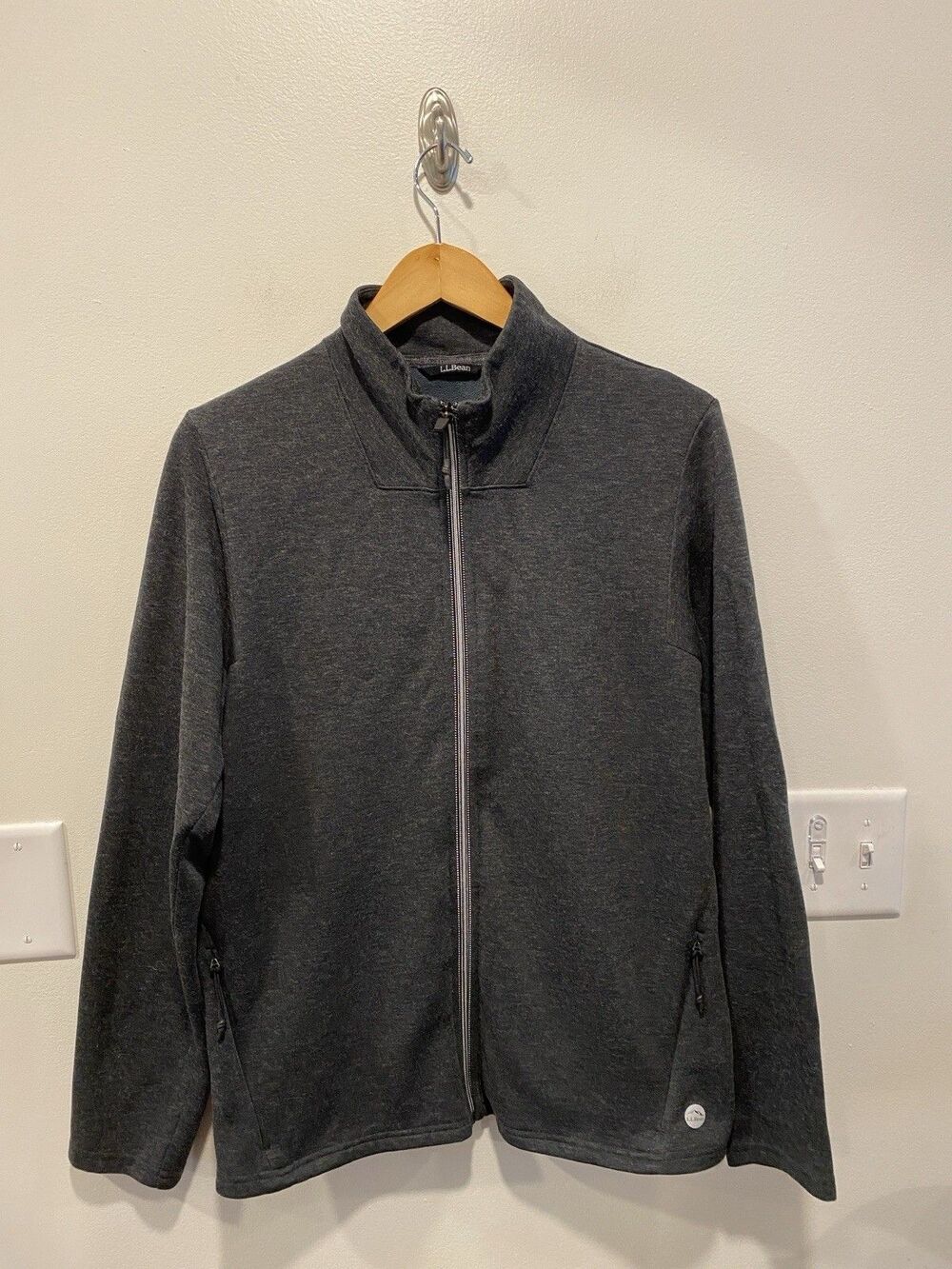 L.L. Bean Men’s Full Zip Fleece Jacket Sweatshirt Size Medium Slightly Fitted